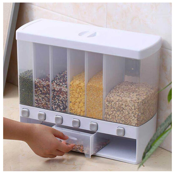 Food Dispenser 6-Grid Cereal Box